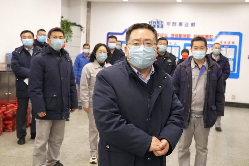 新春佳节，公司领导到岗位上拜年